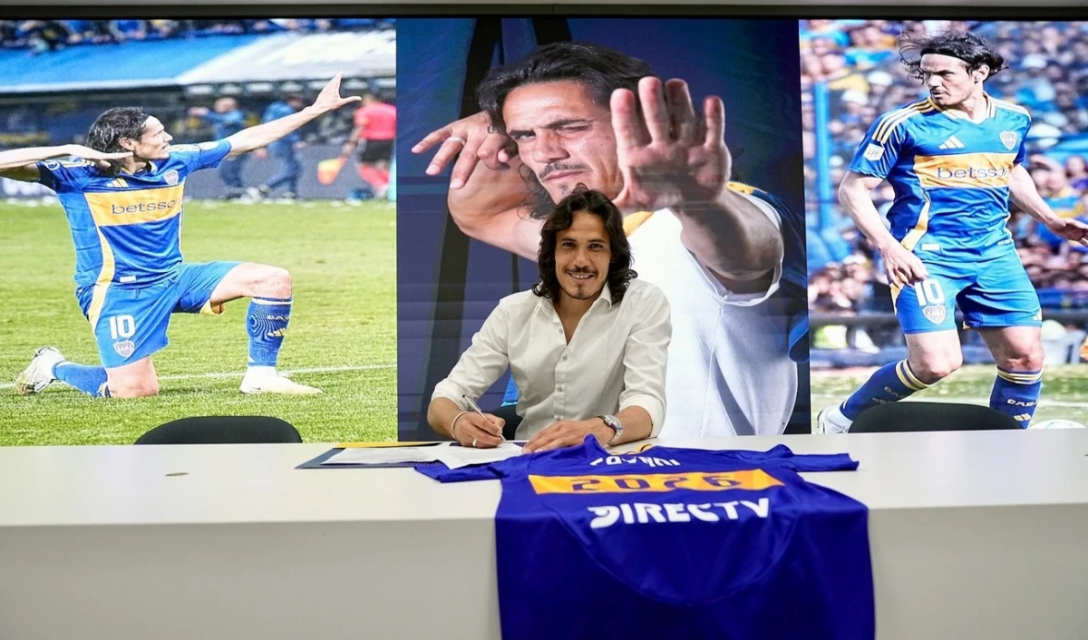 Edinson Cavani renovó con Boca hasta diciembre de 2026