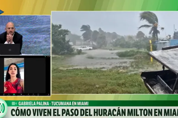 Desde EEUU, una tucumana cuenta cómo vive la llegada del huracán Milton: Por ahora, solo viento y tranquilidad