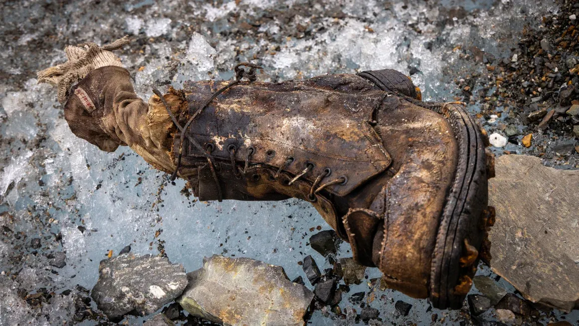 Hallaron el pie, la bota y una media que pdorían pertener a un montañista del año 1924