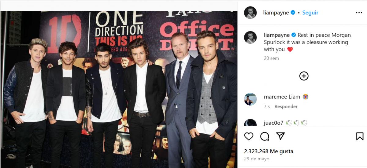 La última publicación de Liam Payne en su cuenta de Instagram.