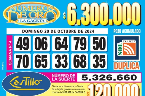 Los Números de Oro de LA GACETA