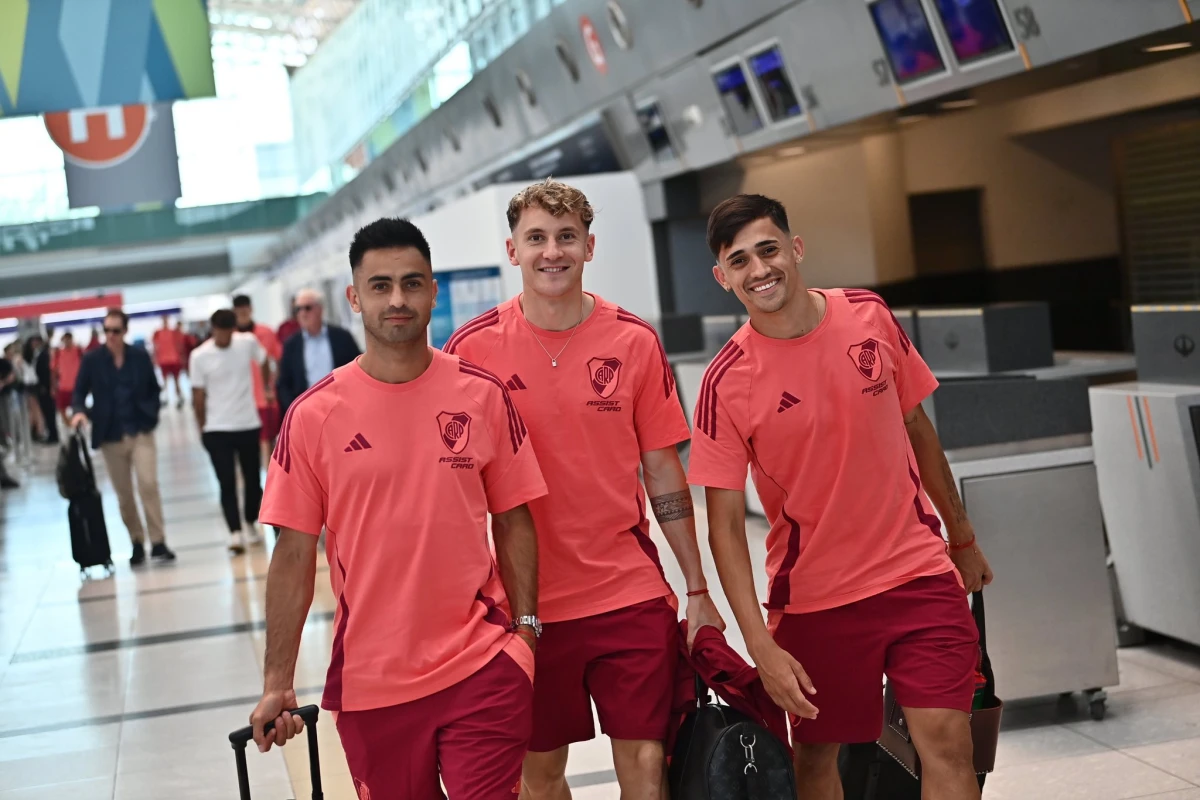 TODO LISTO. El plantel del Millonario parte rumbo a Belo Horizonte, donde se enfrentará mañana a Atlético Mineiro.