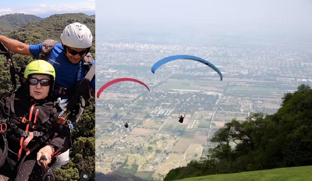 La increíble historia de Nancy, la tucumana de 82 años que se tiró tres veces en parapente