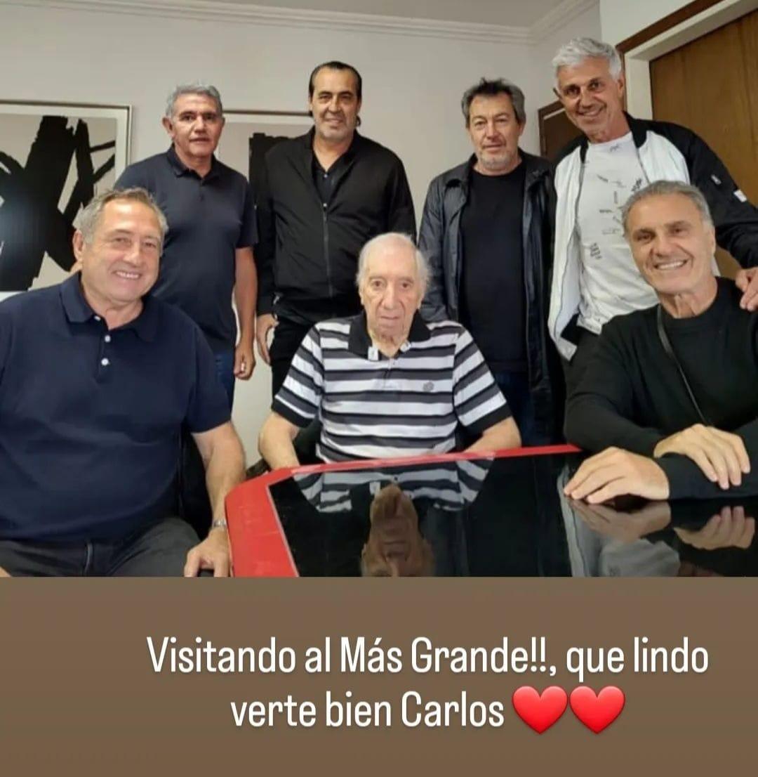 Las imágenes del emotivo reencuentro entre Carlos Bilardo y los campeones del mundo con la Selección