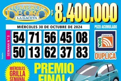 Los Números de Oro de LA GACETA del 30 de octubre de 2024
