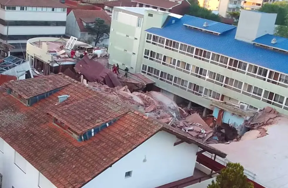 Derrumbe en Villa Gesell: el edificio lindero también corre peligro