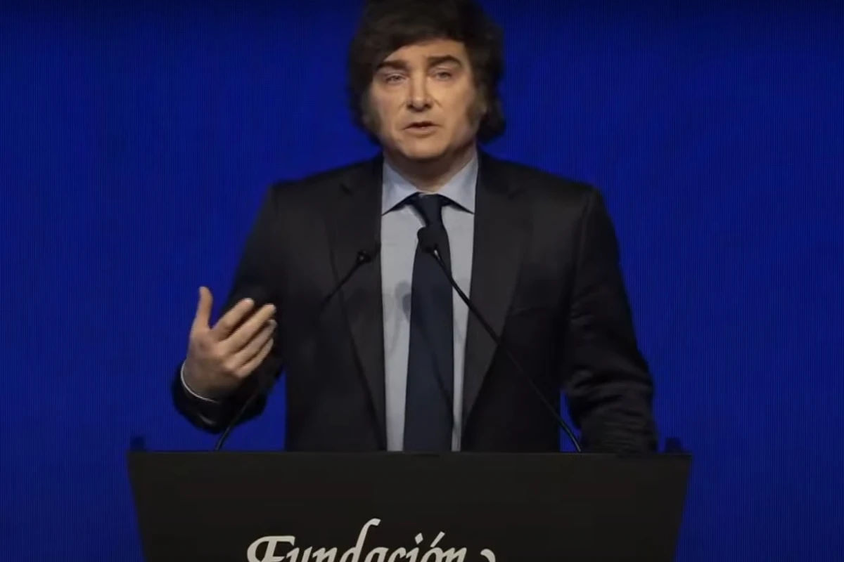 Javier Milei, en la Fundación Mediterránea. CAPTURA DE VIDEO