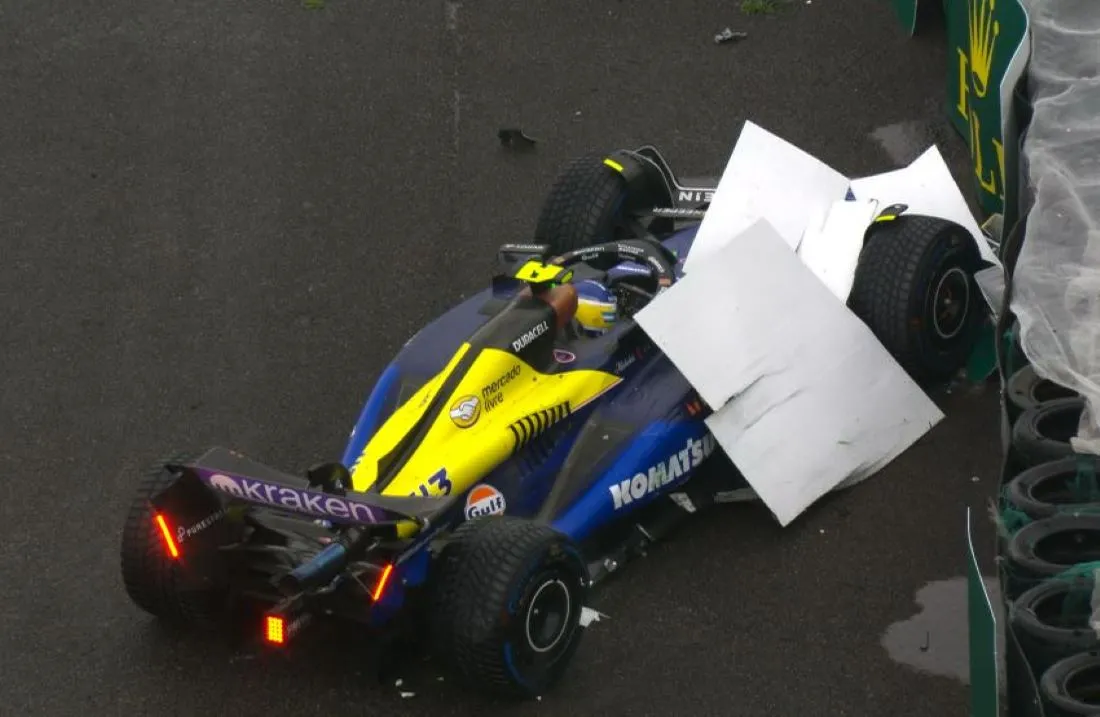 Colapinto pidió perdón al equipo por el accidente y puso en duda si largará la final en el Gran Premio de Brasil