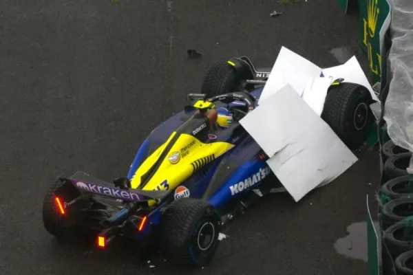 Colapinto pidió perdón al equipo por el accidente y puso en duda si largará la final en el Gran Premio de Brasil