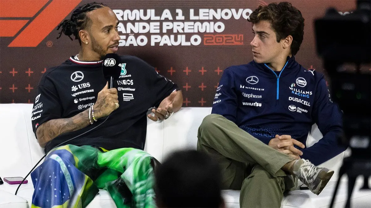 El gesto de Lewis Hamilton con Franco Colapinto en el Gran Premio de Brasil