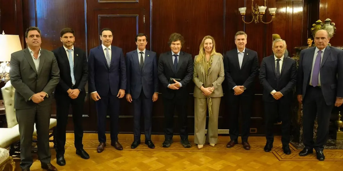 CASA ROSADA. Reunión entre gobernadores de la UCR y Milei. 