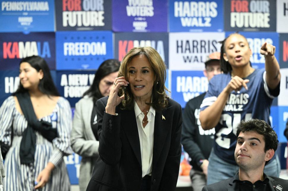 KAMALA. La vicepresidenta hizo una campaña frenética en 100 días.