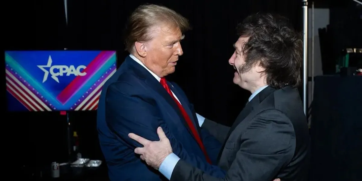 BUENA RELACIÓN. Javier Milei y Donald Trump ya se habían encontrado en la cumbre conservadora.