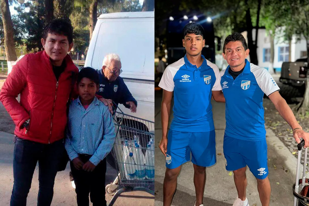 SEIS AÑOS. Las imágenes son elocuentes, en 2018 un niño le pidió una foto a su ídolo. Anoche Leandro Olima y Pulga Rodríguez posaron como compañeros.