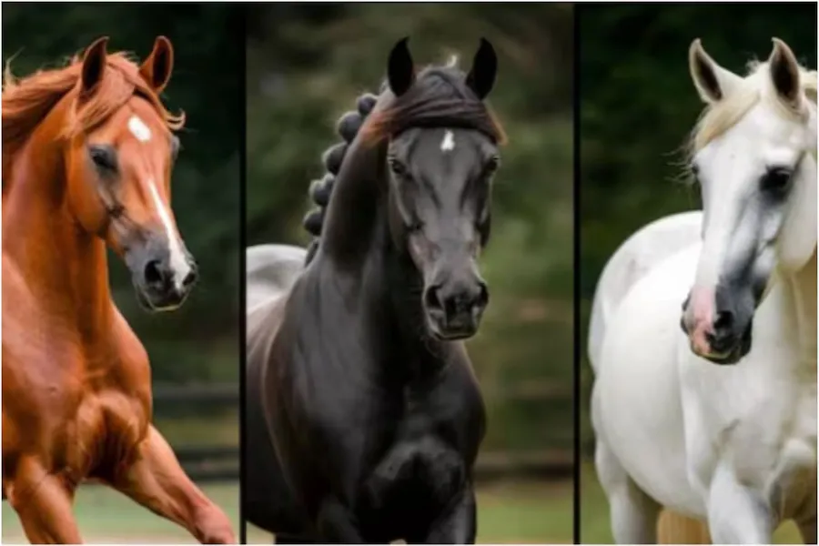 Los tres caballos que son protagonistas de un nuevo test de personalidad