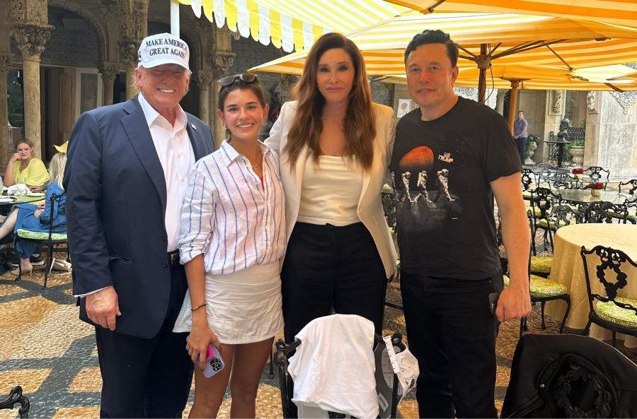 AMPLIO APOYO. Caitlyn Jenner publicó en X una foto junto a Elon Musk y Trump en la que comenta que ''la esperanza ha vuelto a América''. / X @Caitlyn_Jenner