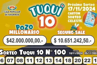 Tuqui 10: cuatro ganadores se llevaron el pozo millonario