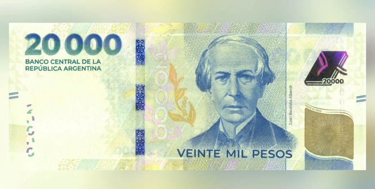 El Banco Central puso en circulación el billete de $20.000