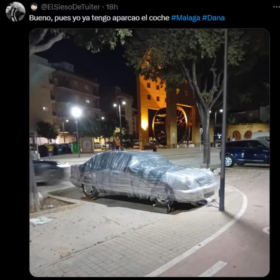 DANA: los ingeniosos métodos de los vecinos de Málaga para salvar sus autos