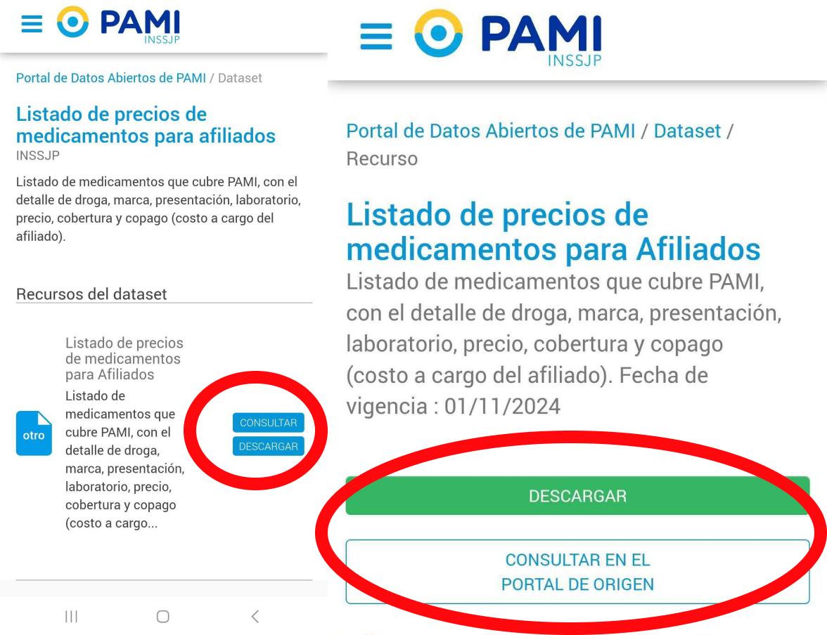 PAMI: cómo saber el precio de los medicamentos desde tu celular