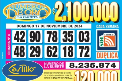 Los Números de Oro de LA GACETA del 17 de noviembre de 2024