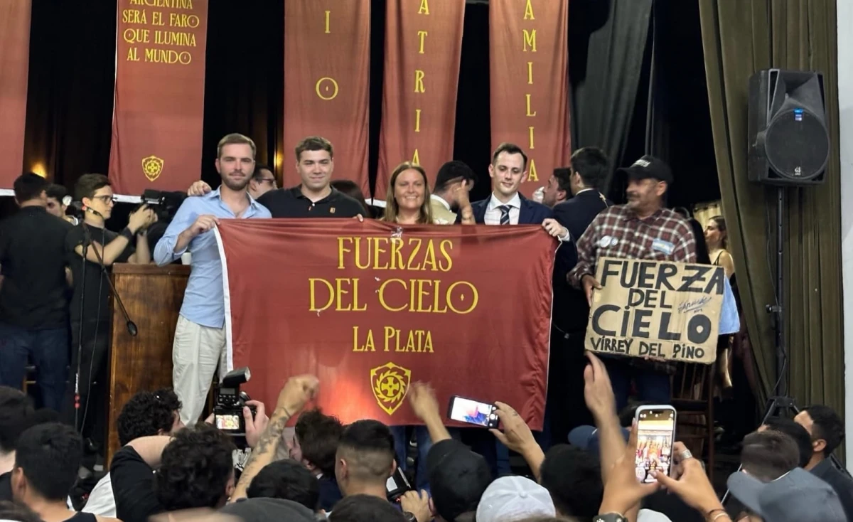 Acto de los partidarios de Javier Milei. FOTO X