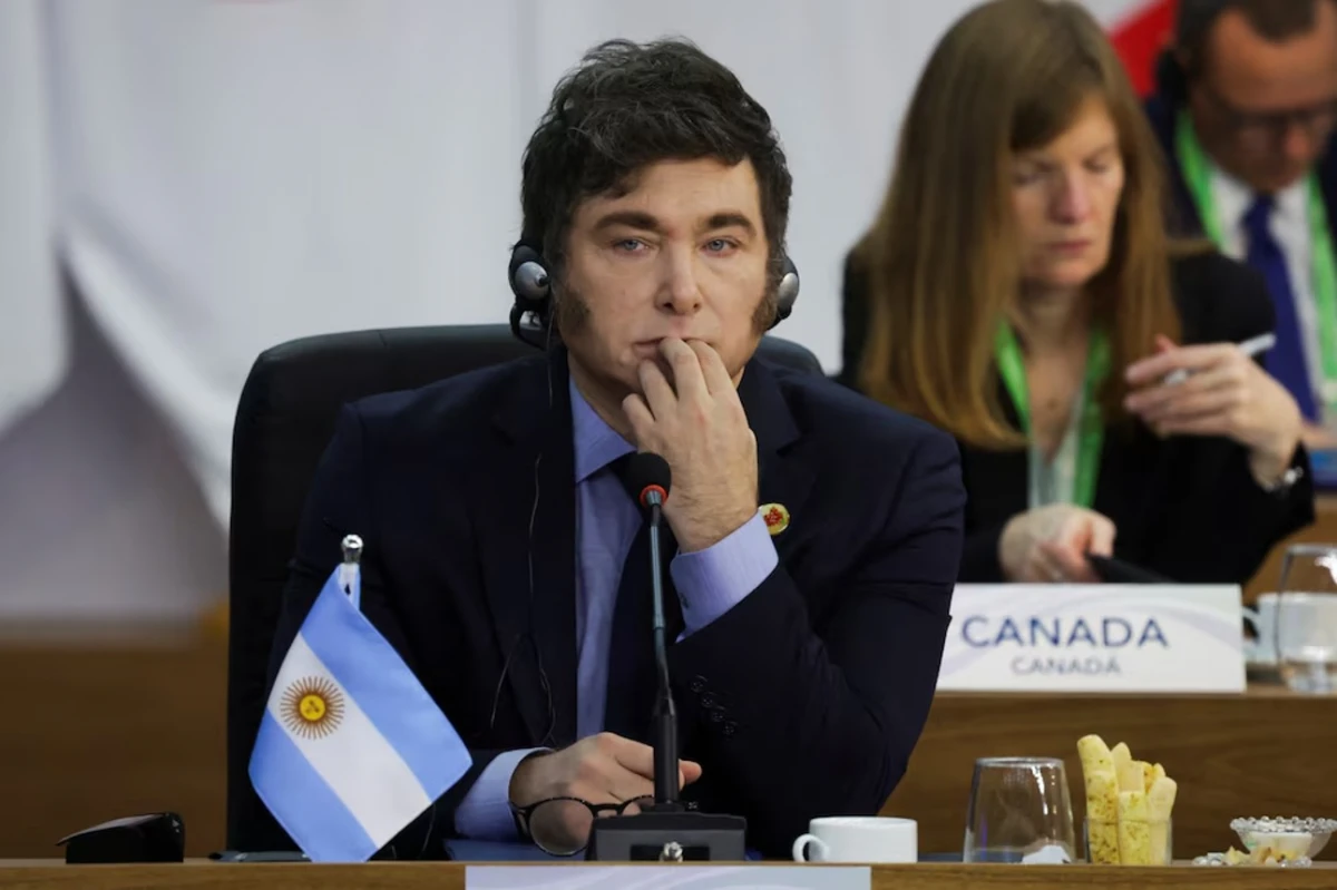 Javier Milei, en la cumbre del G20.