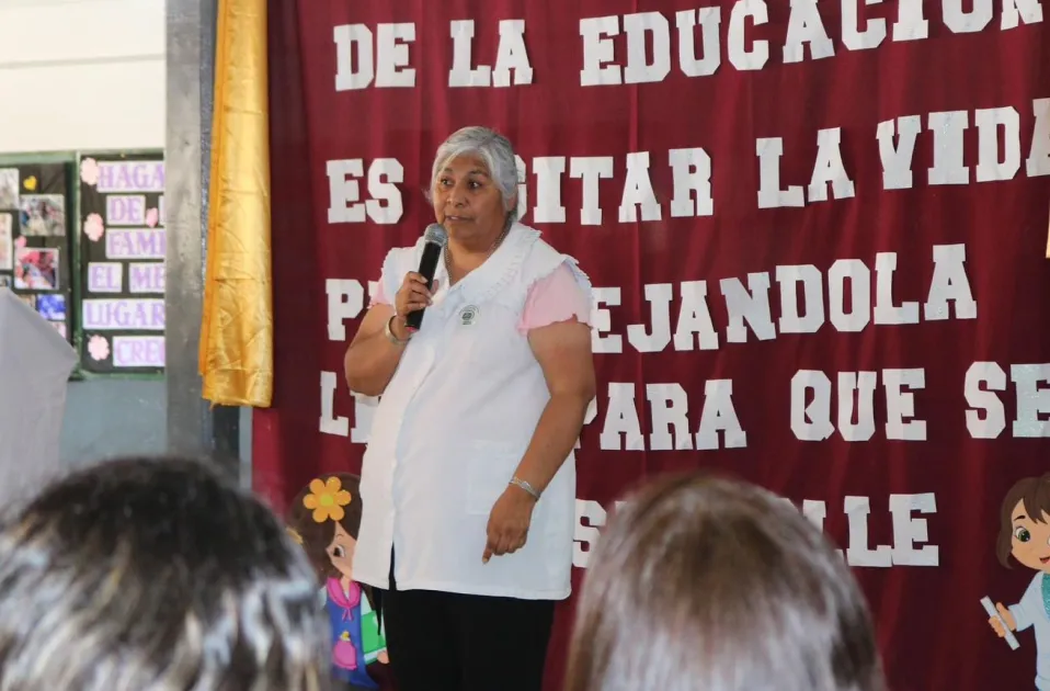 HOMENAJE. Miriam Lera, durante un reconocimiento por su labor. GENTILEZA MUNICIPALIDAD TAFÍ DEL VALLE