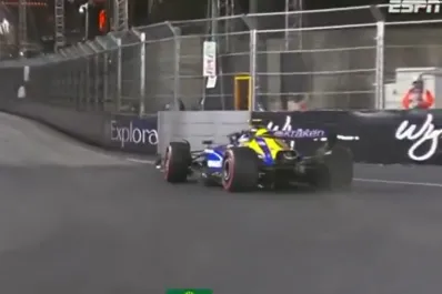 Video: Colapinto casi se estrella contra un muro en el GP de Las Vegas