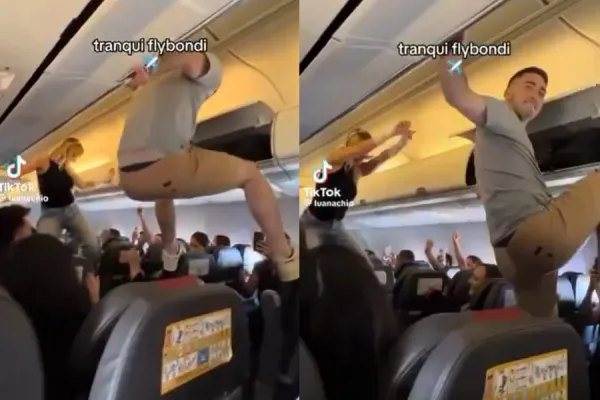 Video: el imprudente comportamiento de dos pasajeros en un avión generó repudio en las redes