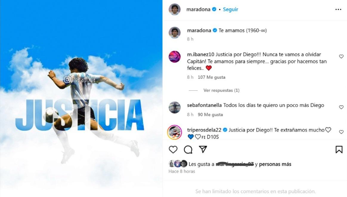 Contundente y escueto: así fue el posteo de la cuenta oficial al cumplirse cuatro años del fallecimiento de Diego Maradona