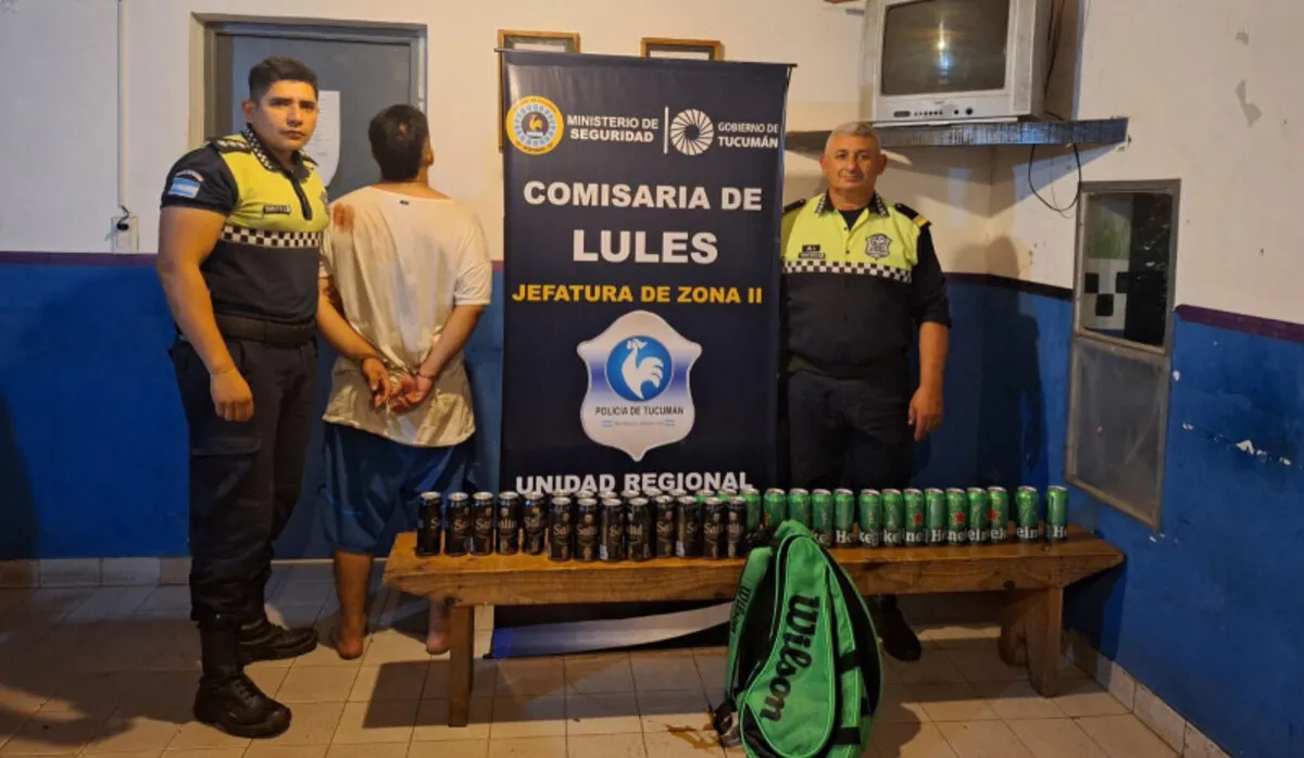 Detuvieron a un joven por robarle 35 latas de cerveza a su tío