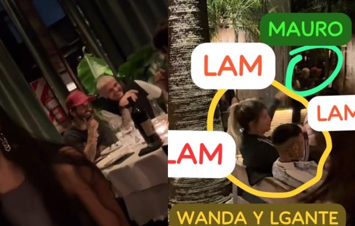 Capturas que compartió Yanina Latorre de la noche de Wanda Nara, L-Gante y Mauro Icardi.