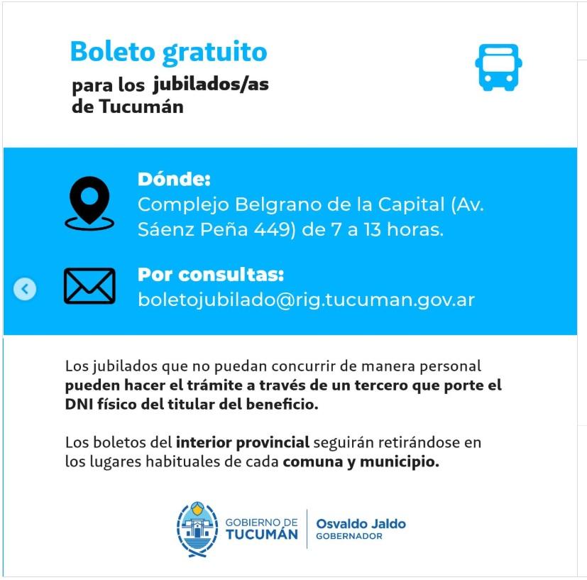 El Gobierno comenzó a distribuir los boletos gratuitos para los jubilados