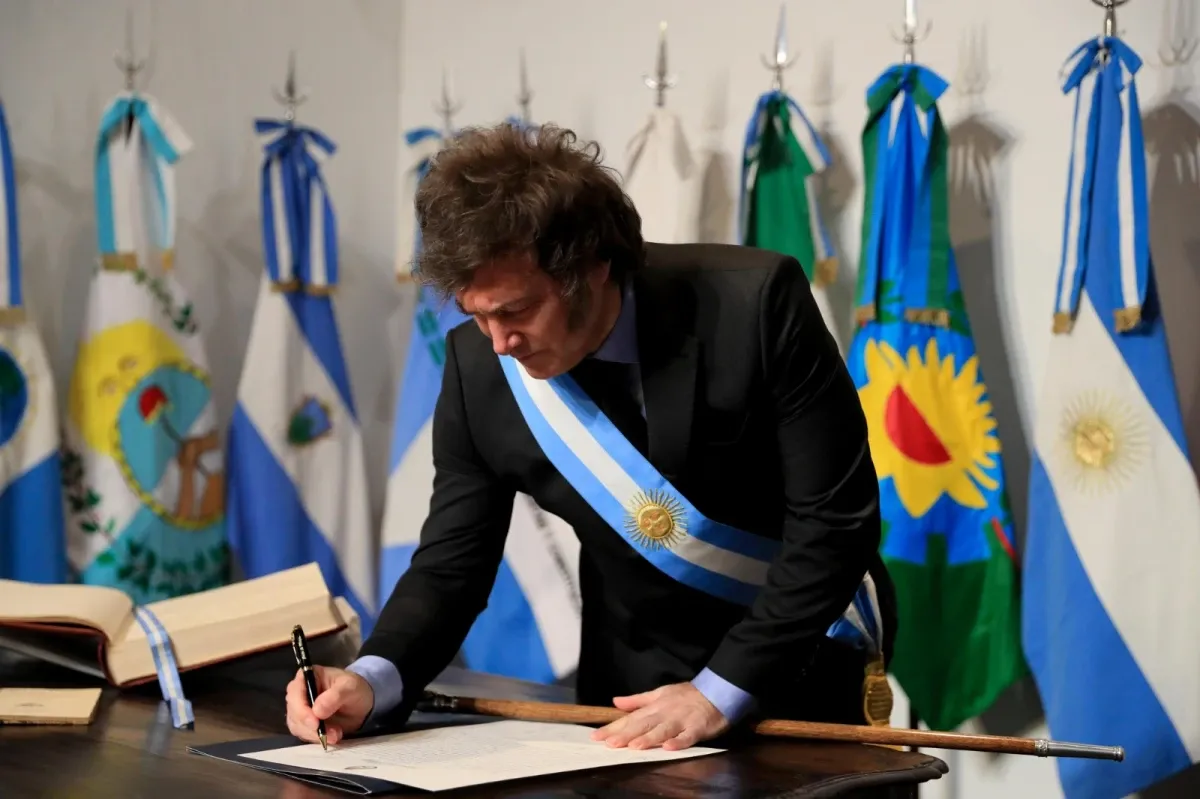 SU ÚLTIMA VISITA A TUCUMÁN. Javier Milei logró reunir a 18 gobernadores para la firma del Pacto de Mayo. PRESIDENCIA DE LA NACIÓN