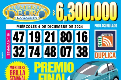 Los Números de Oro de LA GACETA del 4 de diciembre de 2024