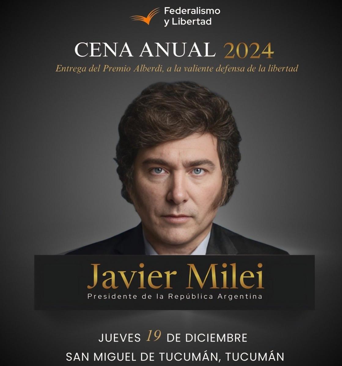 Javier Milei vendrá el 19 de diciembre a Tucumán