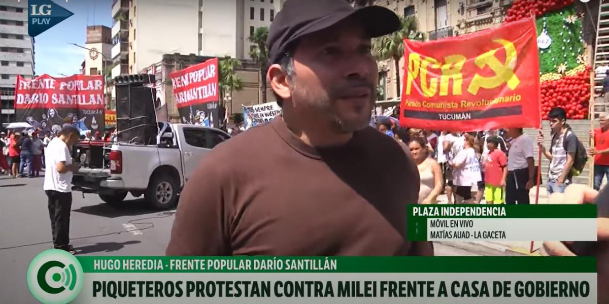 Piqueteros protestaron contra las políticas de Milei frente a Casa de Gobierno