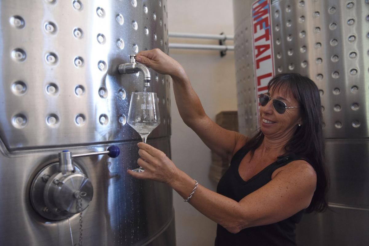 COMBINACIÓN PERFECTA. Los visitantes se sirven vino, minutos antes de ver las estrellas. LA GACETA / FOTO DE ANALÍA JARAMILLO