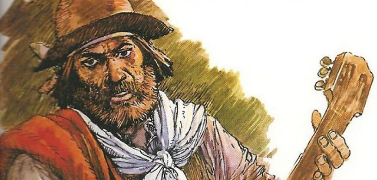 Una ilustración del gaucho Martín Fierro.