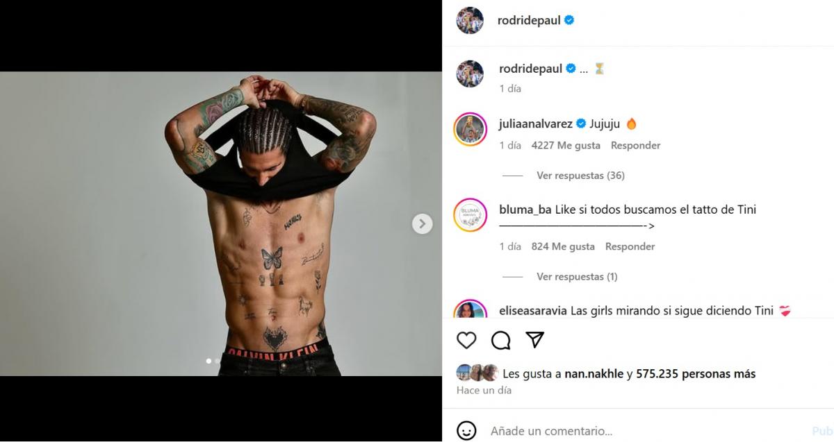 La sugerente foto que publicó Rodrigo de Paul luego de la canción que Tini Stoessel le habría dedicado