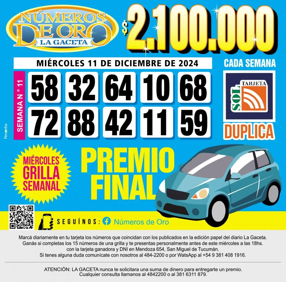 Los Números de Oro de LA GACETA