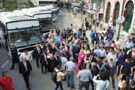 Presentaron los primeros colectivos adquiridos por la Provincia para renovar el transporte público