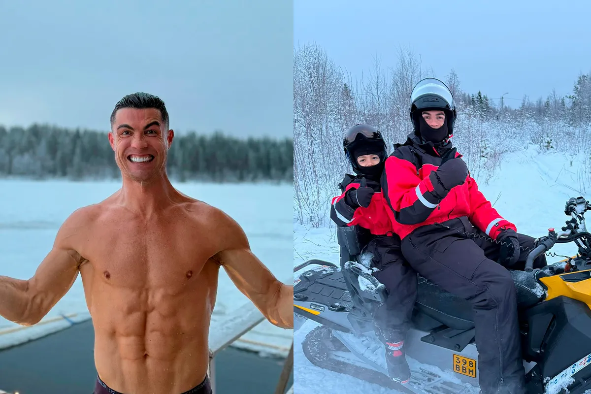 NAVIDAD DIFERENTE. Cristiano Ronaldo pasó la Noche Buena junto a su familia en Finlandia.