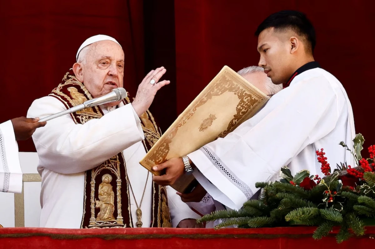 En su mensaje de Navidad, el papa Francisco pidió silenciar las armas en Medio Oriente