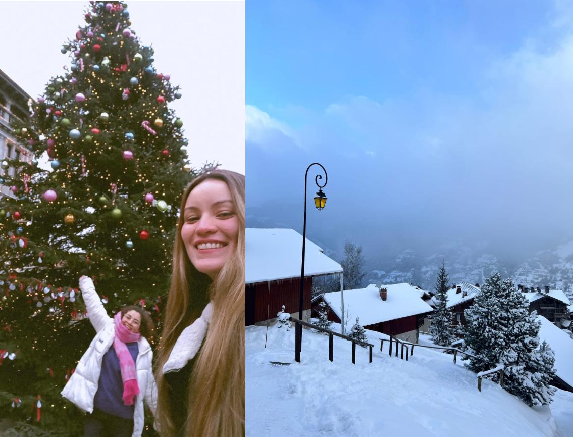 Lourdes Polti pasó su temporada navideña en La Plagne, Montalbert, a 1350 metros sobre el nivel del mar.