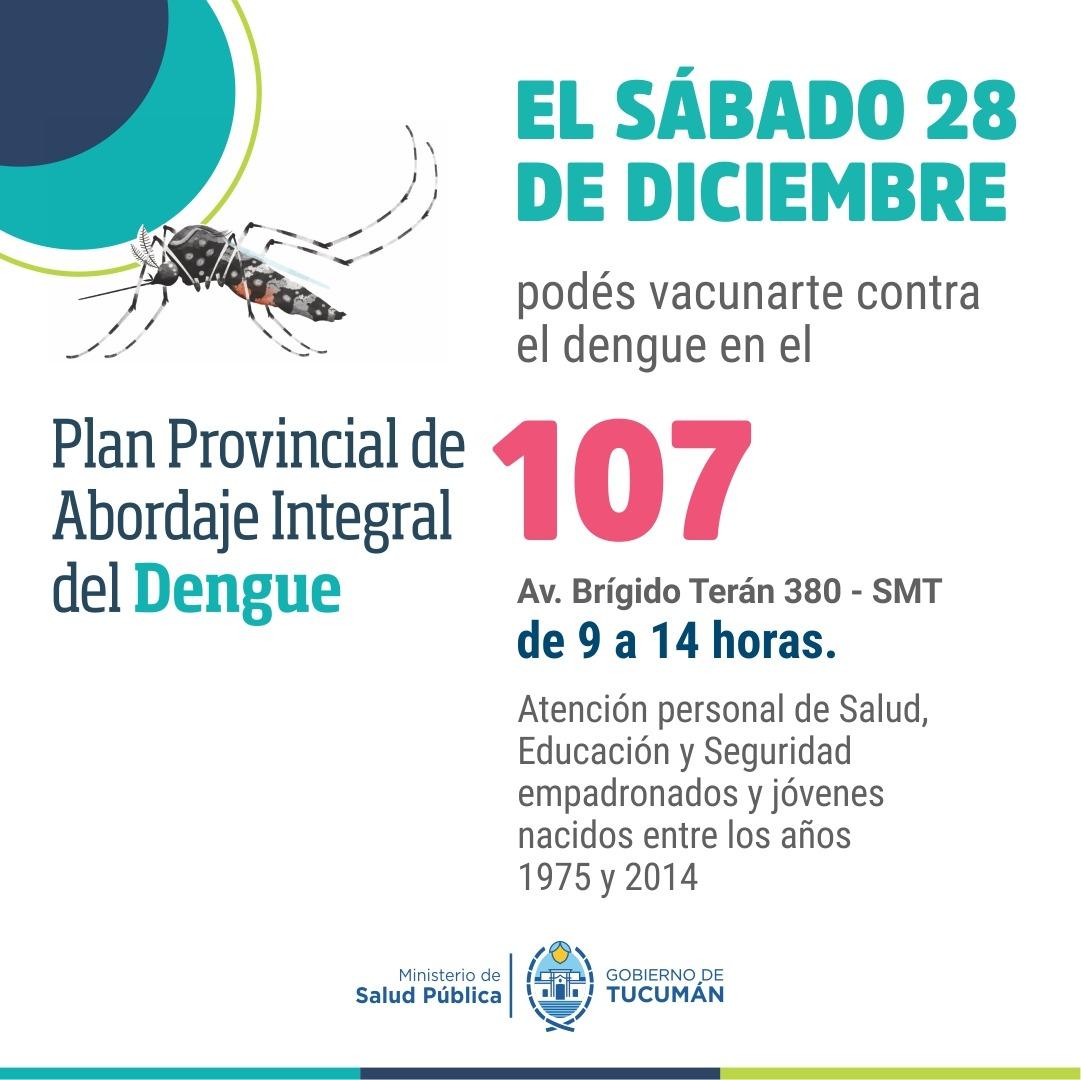 Campaña de vacunación contra el dengue en Tucumán para grupos de riesgo y personas de 10 a 49 años