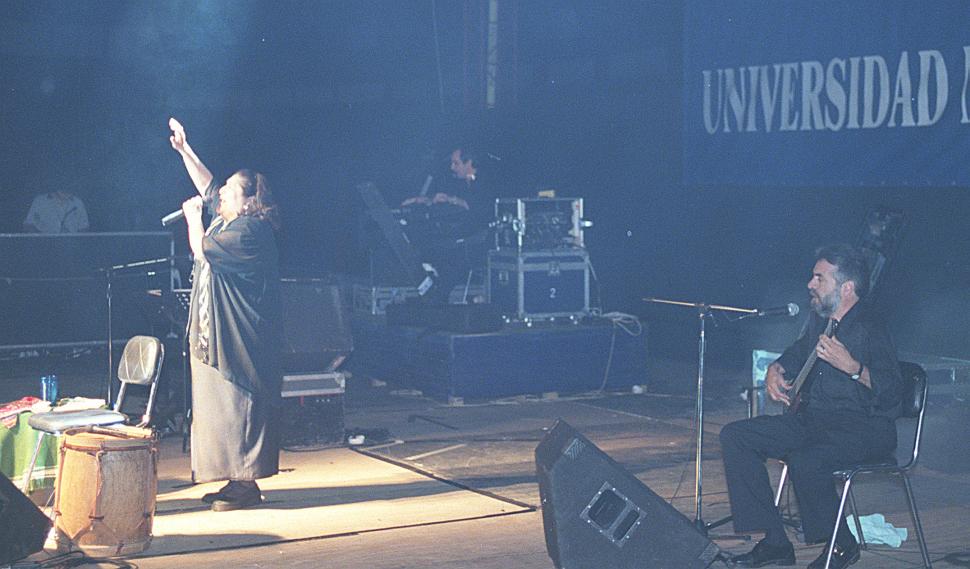 MERCEDES SOSA. “La Negra”, durante su último recital en Tucumán.