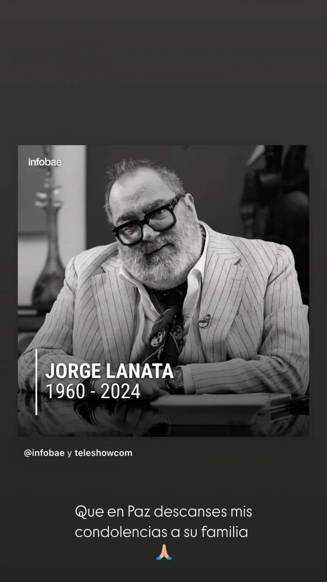 El mensaje de Wanda Nara por la muerte de Jorge Lanata