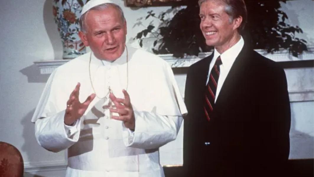 Reunión entre San Juan Pablo II y Jimmy Carter